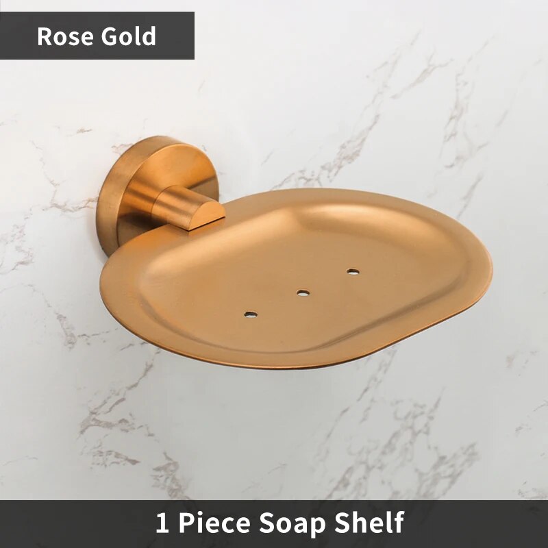 Brushed Rose gold traditional bathroom accessories