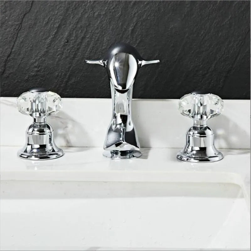 Dolphin 8" inch wides pread bathroom faucet