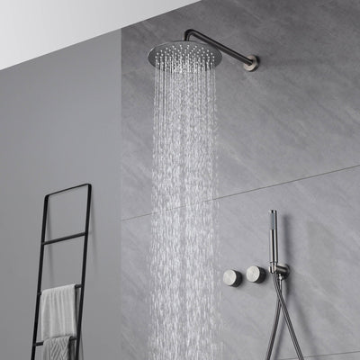 Lisboa- Round pressure balance 2 way function volume control shower kit