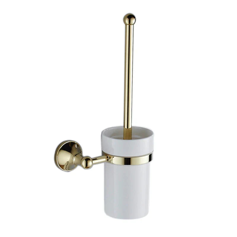 Gold polished victorian traditional bathroom accessories