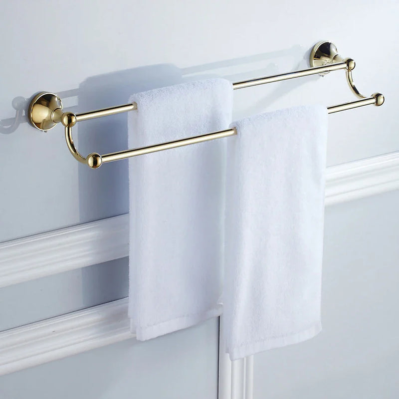 Gold polished victorian traditional bathroom accessories