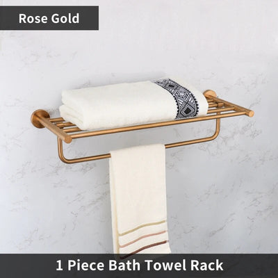 Brushed Rose gold traditional bathroom accessories