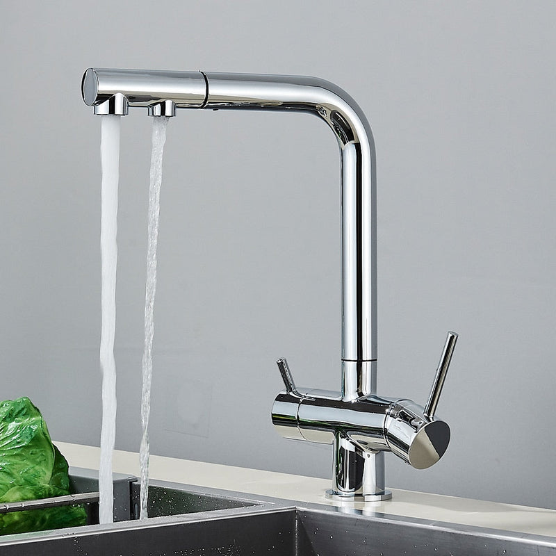 Norway-2 Way Dual function Kitchen and Reverse Osmosis water filter with pull out spray faucet