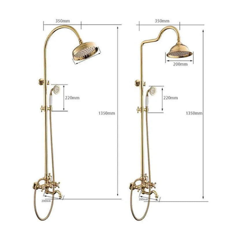 Elisabeth-Perrin Gold Exposed Victorian Shower System