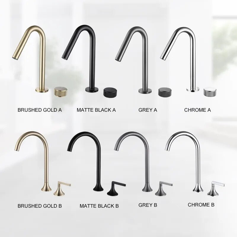 New design 2 holes bathroom faucets