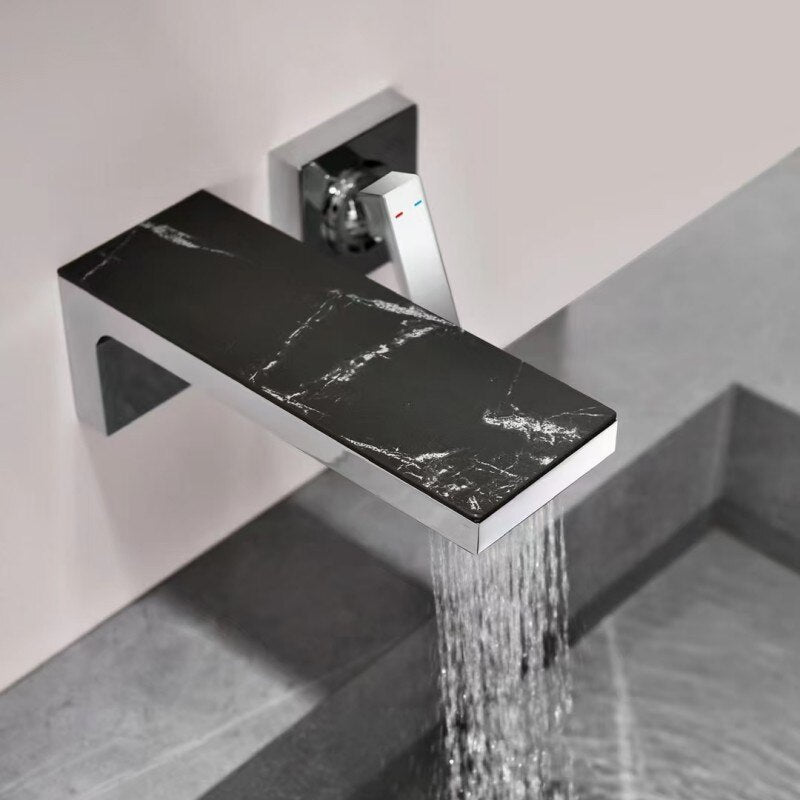 New Nordic design wall mounted single lever hot and cold bathroom faucet