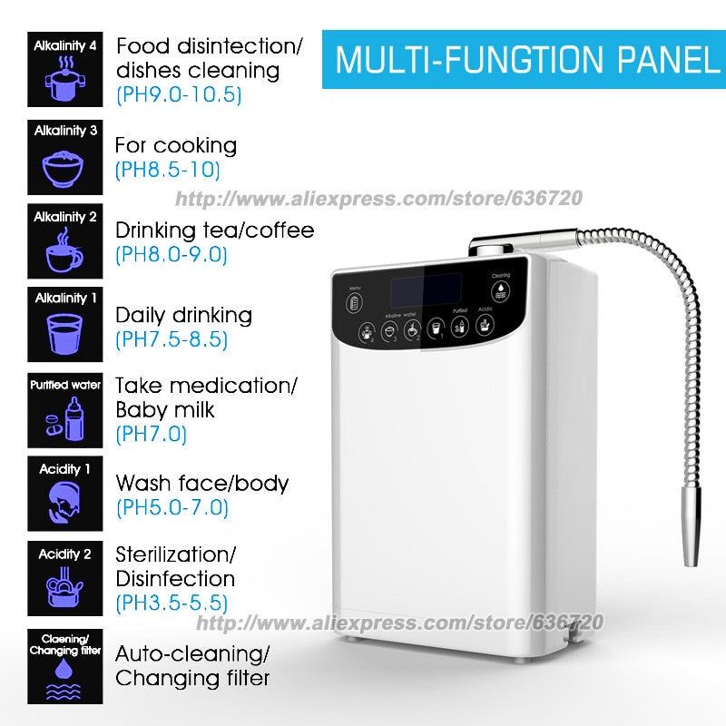 Water Ionizer Alkaline Machines and Water Purifier PH 3.5-10.5