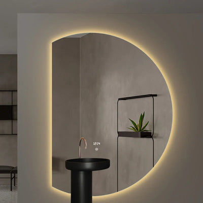 Moon half mirror led -anti fog