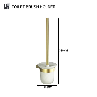 Brushed Gold  Bathroom Accessories Hardware Towel Bar Rail Toilet Paper Holder Towel Rack Hook Toilet Brush Soap Dispenser