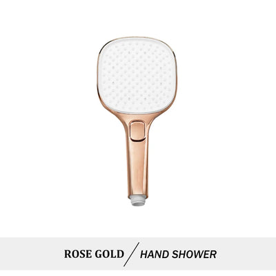 Hand Shower Rose Gold Chrome Matte Black Hand Held Shower Set with Holder and Hose Wall Mounted Hand Hold Shower Head