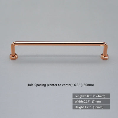 Copper satin Nordic design cabinet door handles and knobs