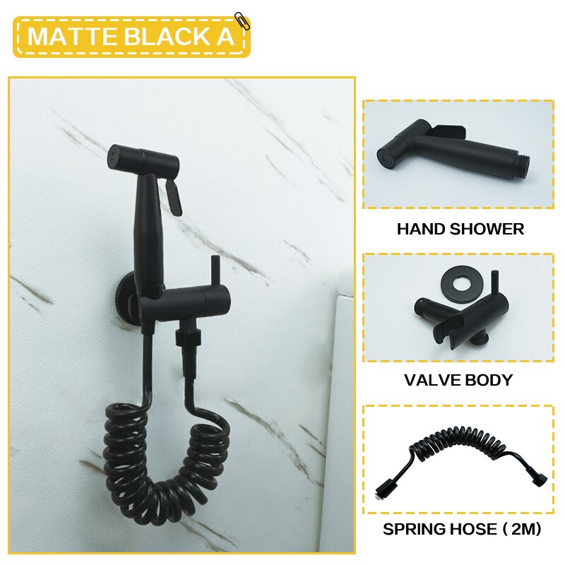 Hand held bidet shataf shower spray kit