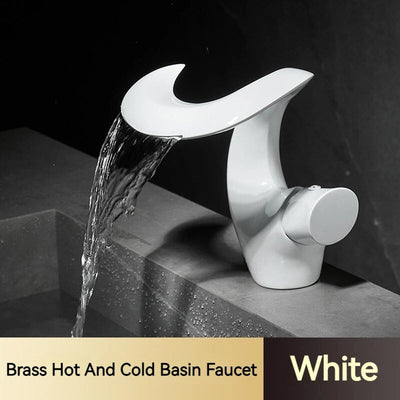 Boomerang Waterfall design single hole bathroom faucet