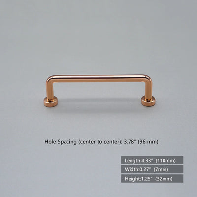 Copper satin Nordic design cabinet door handles and knobs