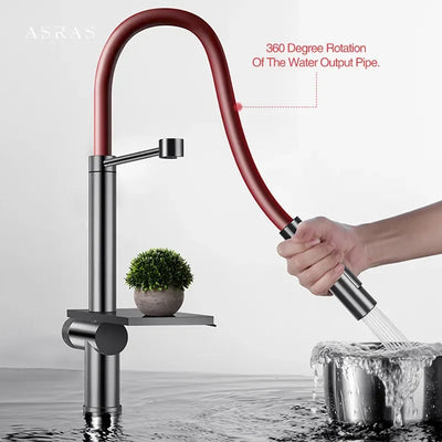 Niagara-Tall Kitchen dual mode spray faucet with waterfall