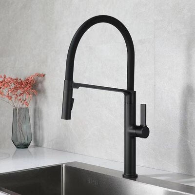 Nordic Design  2023 -Brushed Gold-Gun grey-Black Matte Tall 21" Pull Out Kitchen Faucet