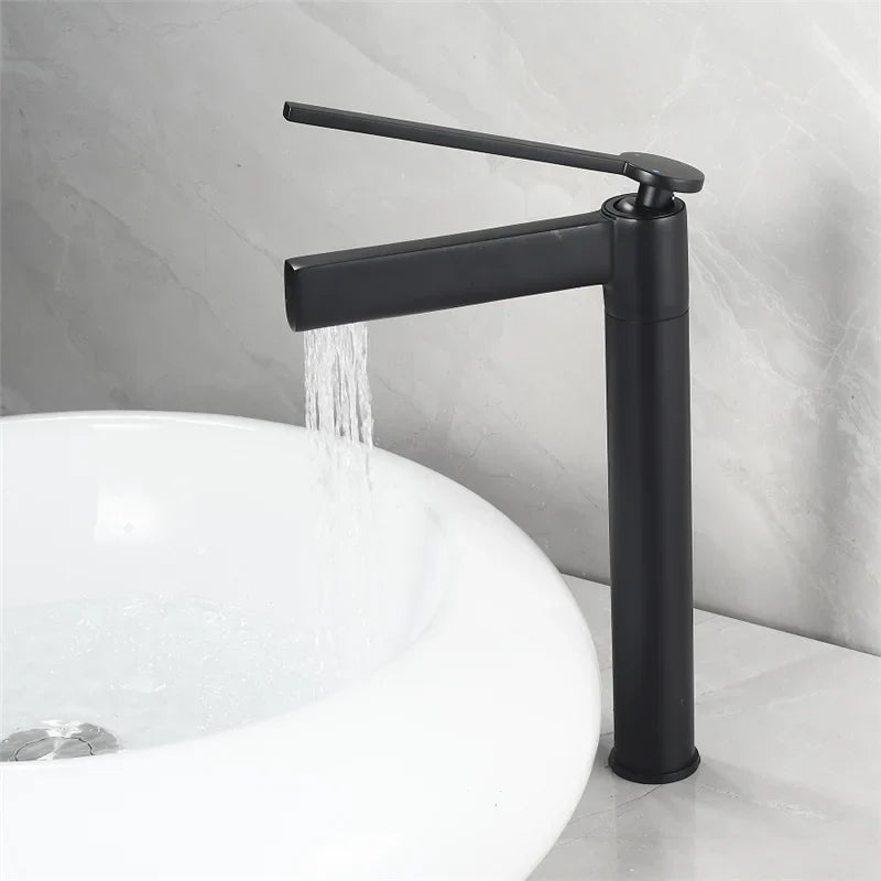 Audermar- Tall and short single hole bathroom faucet