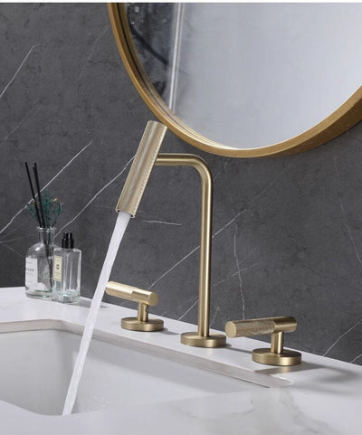 Rio-New 2023 Brushed Gold 8" Inch wide spread faucet