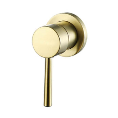 Round Black-Brushed Gold-Grey Gun Hot and Cold Water Valve Mixer