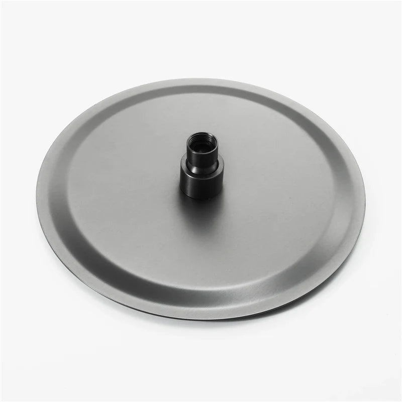 Gun Gray Gunmetal matte round  2 and 3 way function diverter shower set