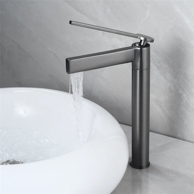 Audermar- Tall and short single hole bathroom faucet