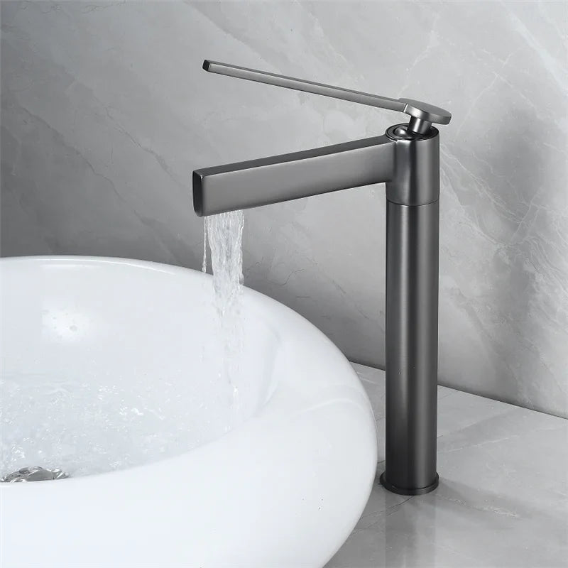 Audermar- Tall and short single hole bathroom faucet