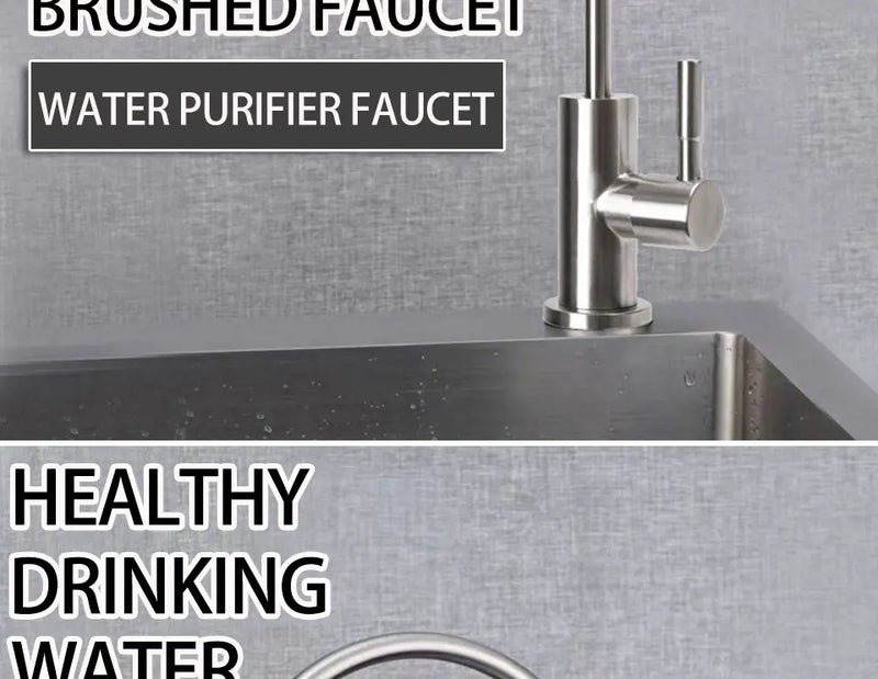 Brushed Nickel Reverse Osmosis Water Purifier Faucet Kitchen Filter Faucet