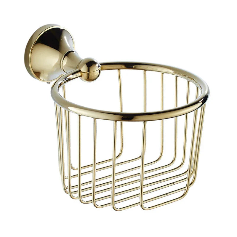 Gold polished victorian traditional bathroom accessories