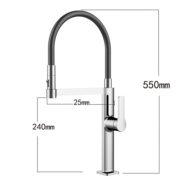 New 2023 Pantera Nero Euro Design Pull Out Dual Spray Kitchen Faucet