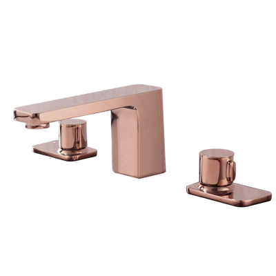 Porto-Rose Gold Polished-Gold-Black Matte  8" wide spread bathroom faucet