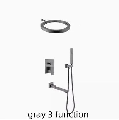 Circo- Circular waterfall shower set, pre embedded wall outlet pressurized shower set