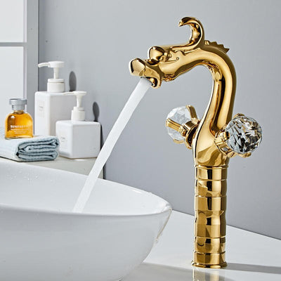 Dragon single hole Tall Vessel and short bathroom faucet