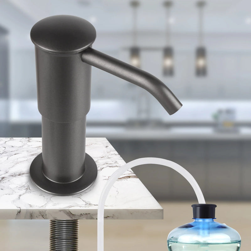 Grey gun kitchen soap dispenser