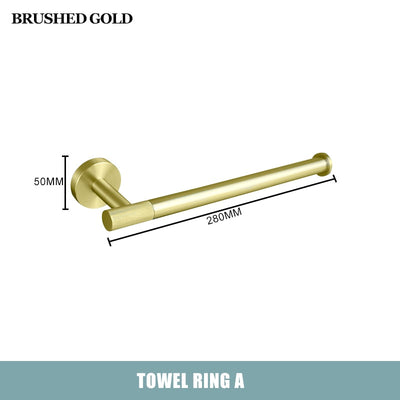 CARA-Black with brushed gold two tone bathroom accessories