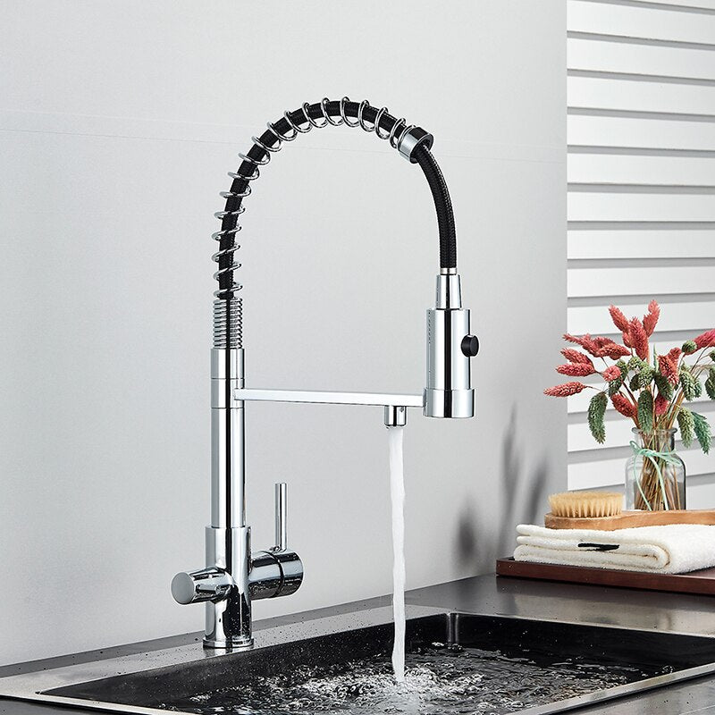 Santa Monica-2 Way Reverse Osmosis water filter and Pull Out Kitchen Faucet