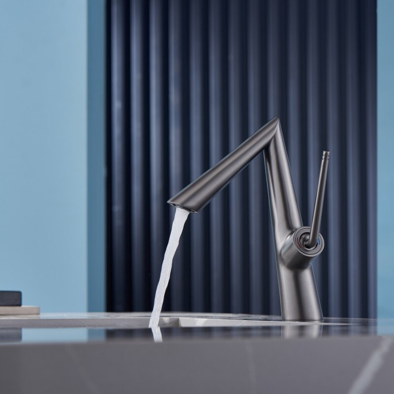 Luger-Modern Nordic Design Single Hole Bathroom Faucet