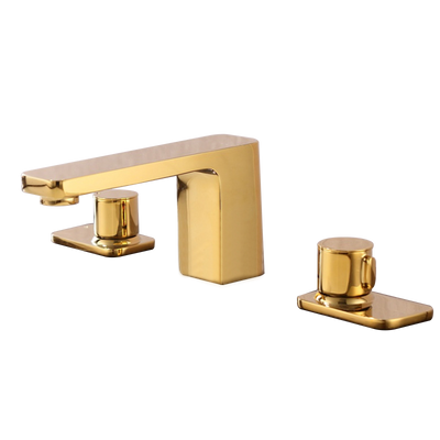 Porto-Rose Gold Polished-Gold-Black Matte  8" wide spread bathroom faucet