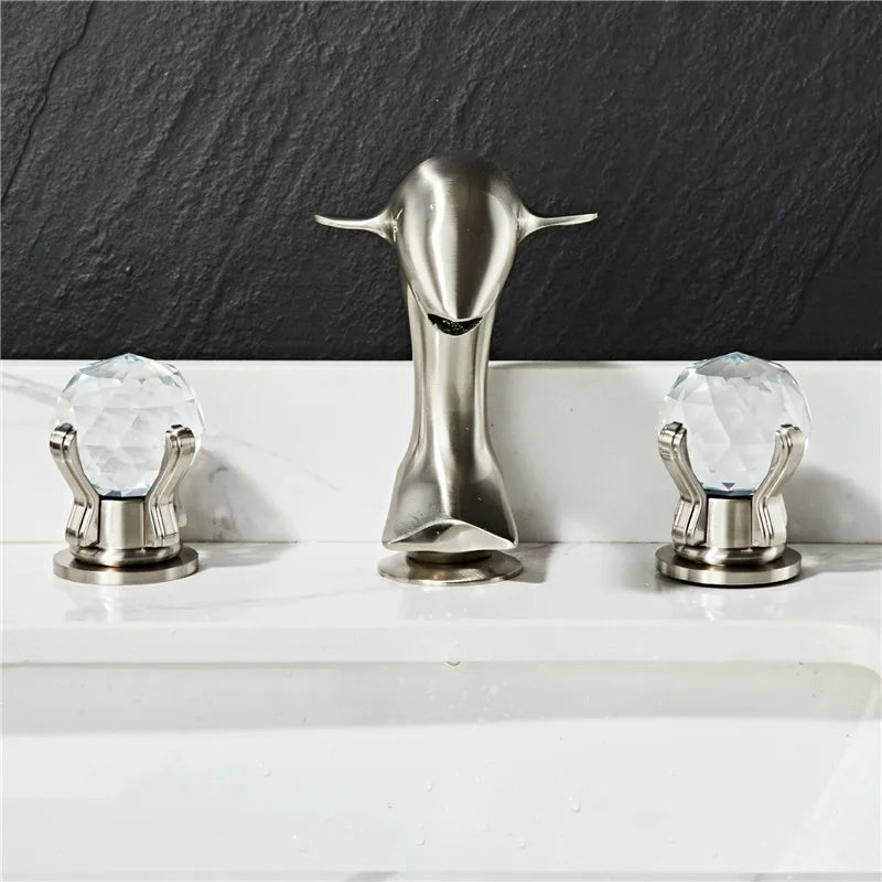 Dolphin 8" inch wides pread bathroom faucet