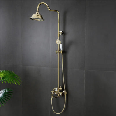 Elisabeth-Perrin Gold Exposed Victorian Shower System