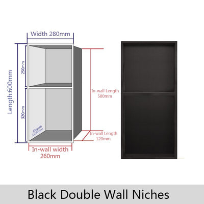 Stainless Steel 304 Wall Mounted Recess Bathroom Shower Shelve Niche