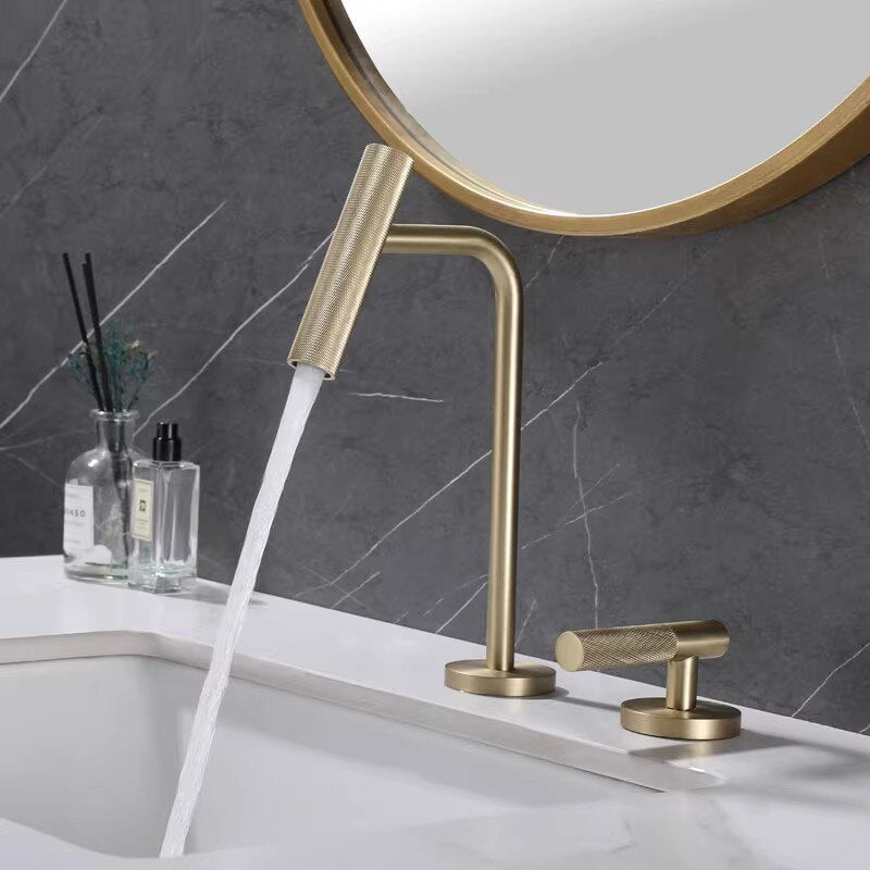 Rio-New 2023 Brushed Gold 8" Inch wide spread faucet