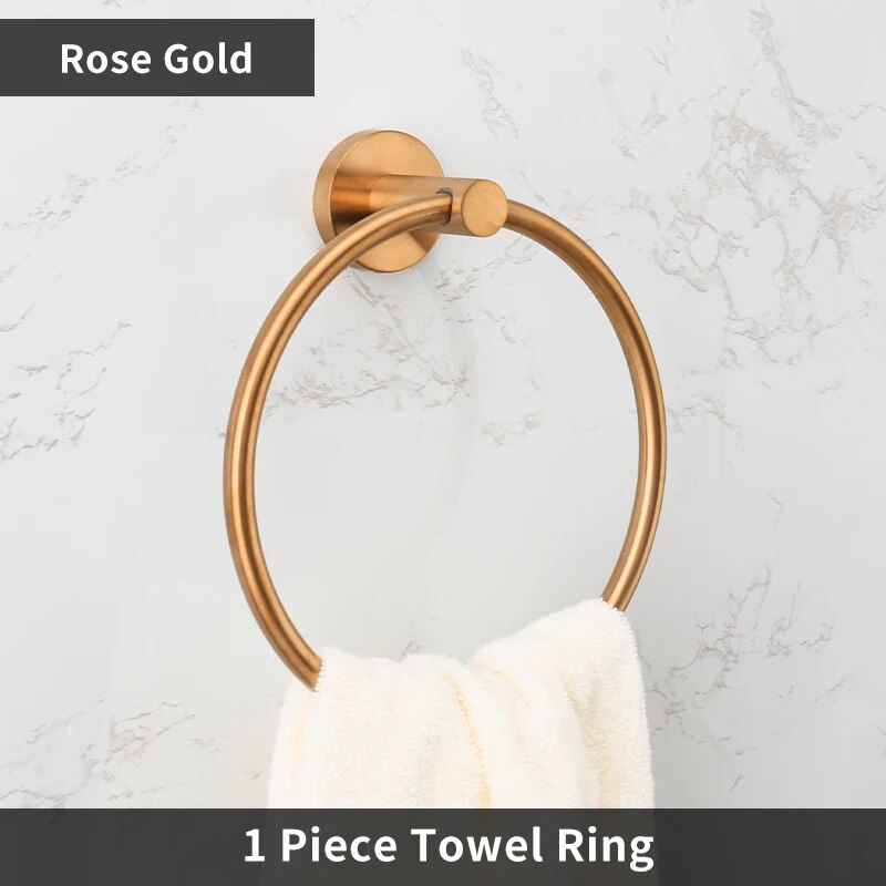 Brushed Rose gold traditional bathroom accessories