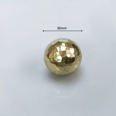 Nordic Gold Polished Round Hammered Cabinet Door Handles and Knobs