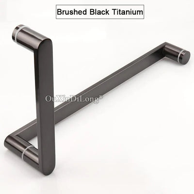 L square shape angle door and towel bar shower glass door 8mm to 12mm