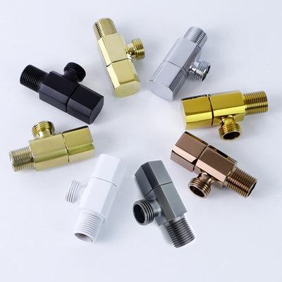 Wall Mounted Angle Water Supply Valve G 1/2 Black-Gold-Rose Gold-Brushed Gold-Grey Gun-White