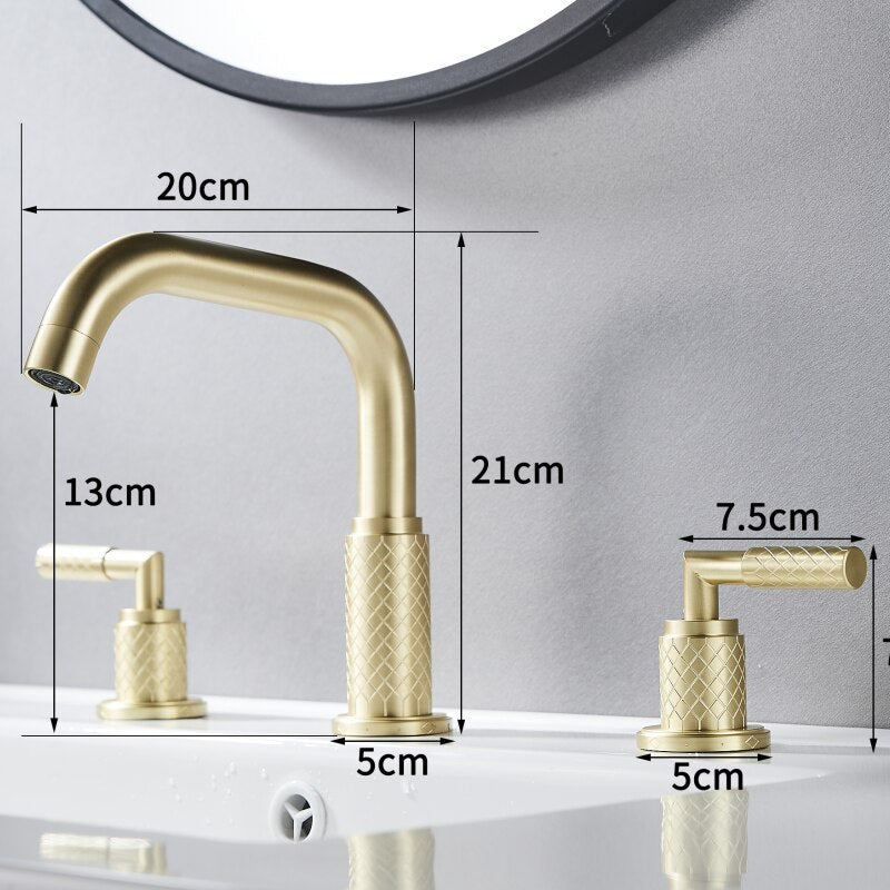 New Nordic design 2023 8" inch wide spread bathroom faucet