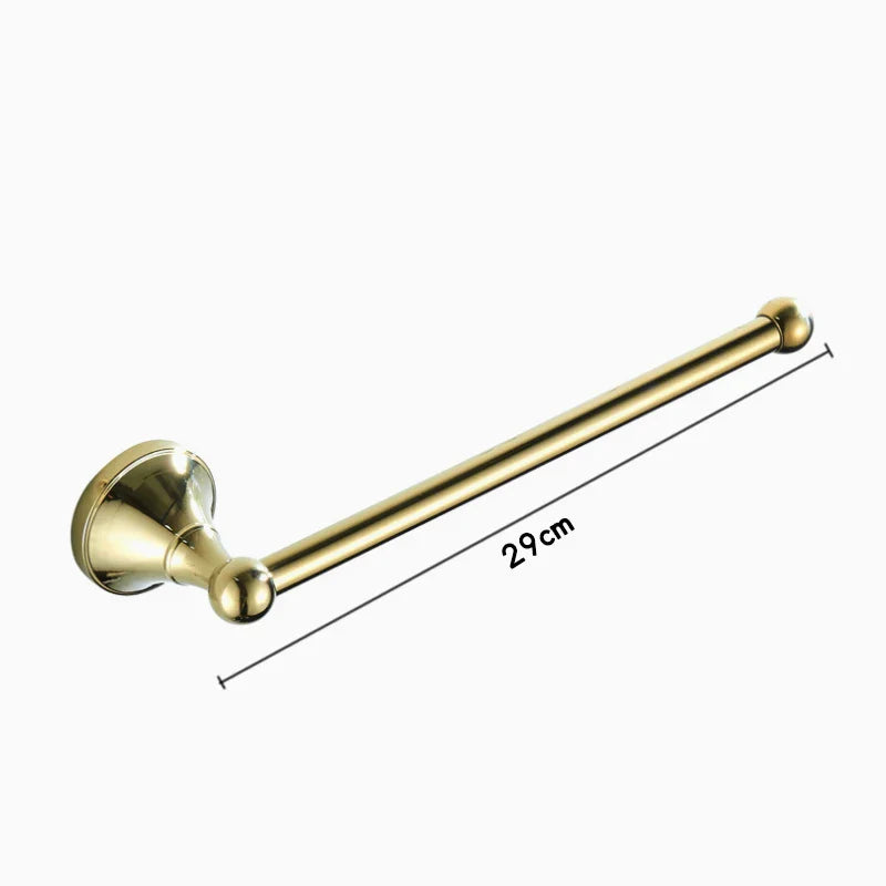 Gold polished victorian traditional bathroom accessories