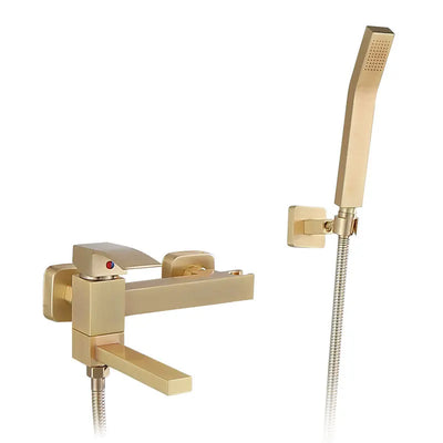 Brushed gold Victorian exposed shower system kit