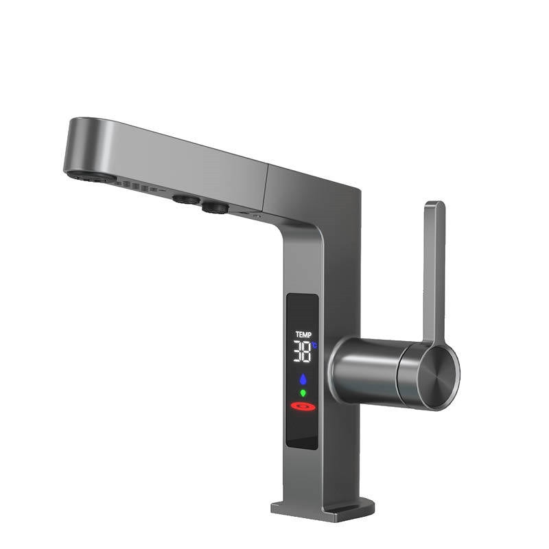 Decepticon-Bar digital display pull out kitchen faucet