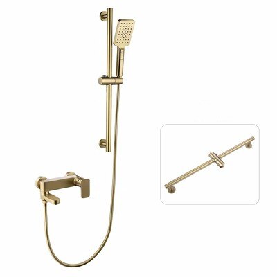 Exposed slide bar shower set